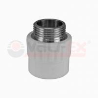 Муфта переходная с наружной резьбой 25 x 1/2" (100/25) (Valfex) СЕРАЯ